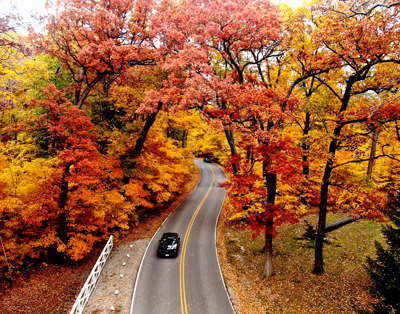 Fall aerial shot